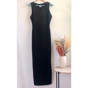 All That Jazz Vintage Velour Open Back Maxi Dress